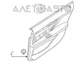 Обшивка двери карточка задняя правая BMW 7 G12 16-22 без шторки, кожа, беж