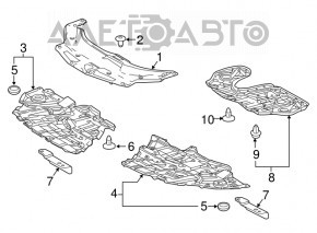 Захист переднього бампера правий Lexus RX350 RX450h 20-22 USA