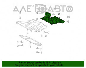 Защита двигателя задняя Lexus RX300 RX330 04-06