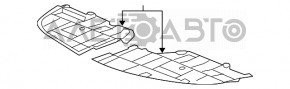 Защита переднего бампера левая Lexus ES350 07-09 трещины, сломаны крепления