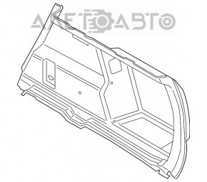 Обшивка арки ліва BMW X1 F48 16-20 чорна без кишені