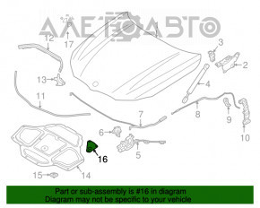 Ізоляція капота лев BMW 7 G11 G12 16-22 мала