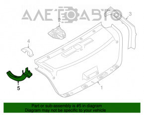 Накладка петлі кришки багажника лев BMW 7 G11 G12 16-22 чорна