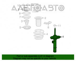 Стойка амортизатора в сборе передняя правая Honda CRV 20-22 AWD