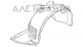 Подкрылок передний правый BMW X1 F48 16-22 надорван, потерт, порвано крепление