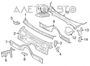 Грати двірників пластик лев BMW 7 G11 G12 16-22