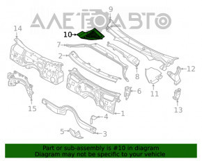 Решетка дворников пластик правая BMW X3 G01 18-21