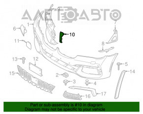 Накладка переднього бампера центр BMW 7 G11 G12 16-19 без камери