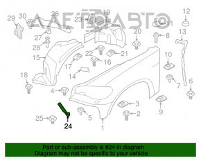 Брызговик переднего бампера правый BMW X5 E70 07-13 без резинки