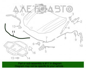 Уплотнитель капота передний BMW 7 G11 G12 16-19 на бампере