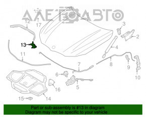 Ущільнювач капота задній лев BMW 7 G11 G12 16-22 на ґратах двірників