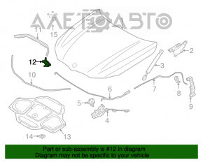 Ущільнювач капота задній правий BMW 5 G30 17-23 зламане кріплення
