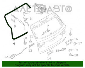 Ущільнювач гуми дверей багажника BMW X3 G01 18-21