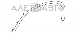 Накладка арки крила передня права BMW X1 F48 16-22 чорна, подряпини