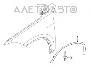 Накладка арки крыла передняя правая BMW X1 F48 16-22