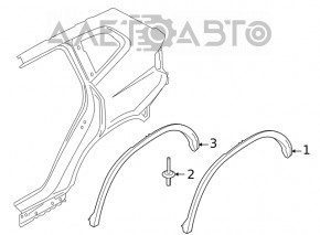 Накладка арки крила зад правий BMW X3 G01 18-21