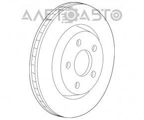 Диск гальмівний передній правий Jeep Grand Cherokee WK2 12-20 Code br4, brembo