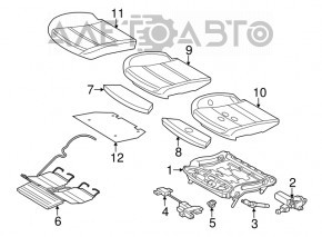 Пасажирське сидіння BMW 5 F10 11-16 Comfort шкіра Dakota беж