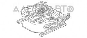 Пассажирское сидение BMW X1 F48 16-19 с airbag, электро, подогрев, кожа беж Oyster