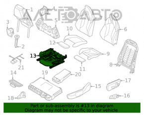 Пасажирське сидіння BMW X1 F48 16-19 з airbag, електро, підігрів, шкіра беж Oyster