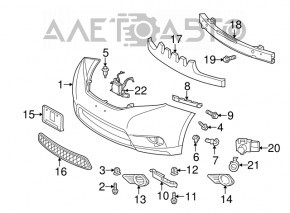 Кріплення переднього бампера праве Toyota Sienna 11-20 тріщина кріп
