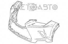 Бампер передній голий Lexus NX300 18-19 F-sport під парктроніки