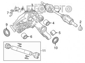 Привод полуось передняя правая Dodge Durango 11- 5.7, 6.4 под раздатку без пониж