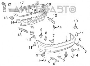 Крепление заднего бампера внутреннее малое правое Lexus RX300 RX330 RX350 RX400h 04-09