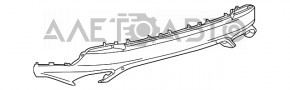 Губа заднего бампера Lexus NX300 18-21 структура