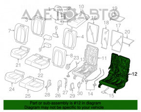 Задній ряд сидінь 2 ряд BMW X1 F48 16-22 роздільний, шкіра Oyster