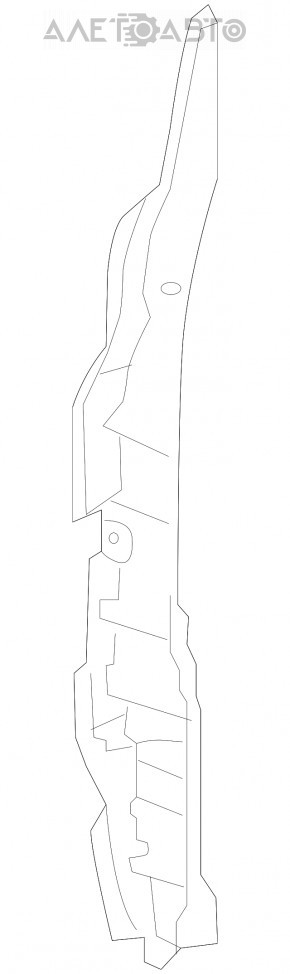 Уплотнитель крыла дверь-крыло правый Mitsubishi Outlander 14-21 пластик
