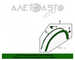 Накладка арки крыла передняя левая Mitsubishi Outlander Sport ASX 10-