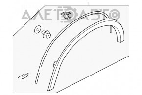 Накладка арки крила зад прав Mitsubishi Outlander Sport ASX 10- новий OEM оригінал