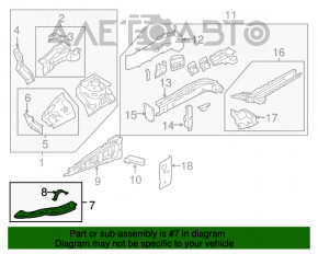 Планка телевизора ресничка правая Mitsubishi Outlander Sport ASX 10-