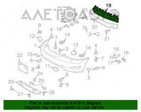 Абсорбер переднього бампера Lexus RX300 RX330 RX350 04-09