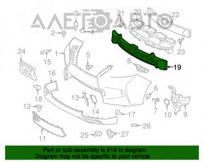 Абсорбер переднього бампера Lexus RX350 RX450h 13-15 рест F-sport