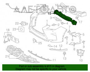 Абсорбер переднего бампера Lexus RX350 RX450h 16-19