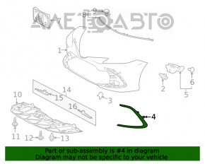 Молдинг переднього бампера прав Toyota Camry v70 21- LE\XLE