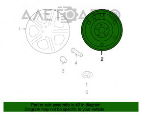 Запасное колесо докатка Kia Sorento 16-20 R17