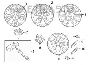 Запасное колесо докатка Hyundai Kona 18-23