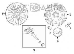 Комплект дисков R17 4шт Kia Optima 11-15 2 с легкой бордюркой