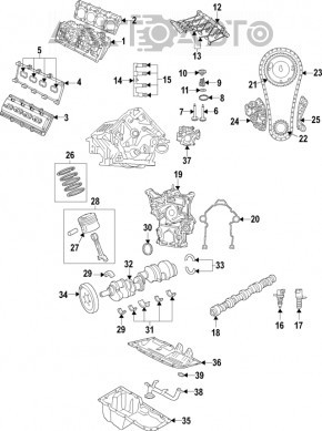 Клапан керування гідрокомпенсаторів Dodge Challenger 13-17 5.7 EZH