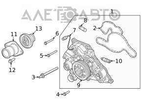 Помпа водяная Dodge Durango 11-12 5.7