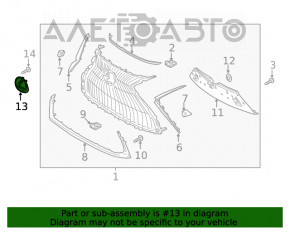 Эмблема решетки радиатора grill Lexus ES250 ES350 19-21