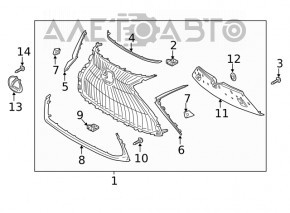 Емблема решітки радіатора grill Lexus ES250 ES350 19-21