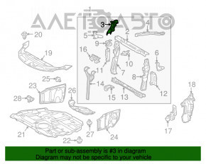 Планка телевизора ресничка правая Lexus CT200h 11-17