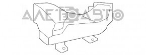 Повітропровід охолодження гальм правий Lexus LS460 LS600h 07-09 дорест, тріщина у кріпленні