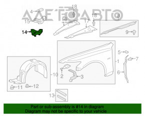 Воздуховод охлаждения тормозов правый Lexus LS460 LS600h 07-09 дорест, сломаны крепления, нет фрагмента