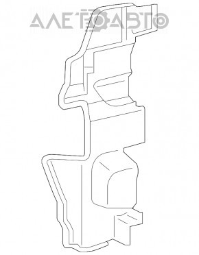 Дефлектор радіатора лівий Toyota Avalon 13-15 2.5 hybrid, тип 2, злам кріп