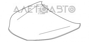 Капот голый Lexus NX200t NX300 NX300h 15-21 черный 223, тычки